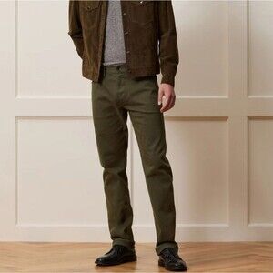 Todd Snyder Stretch 5 Pocket Chino Straight Fit Pants Green Olive Vine 30x30 Men